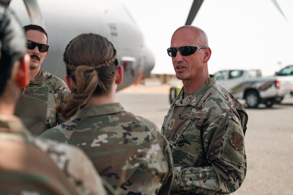 CMSAF visits deployed Airmen at the 386th Air Expeditionary Wing