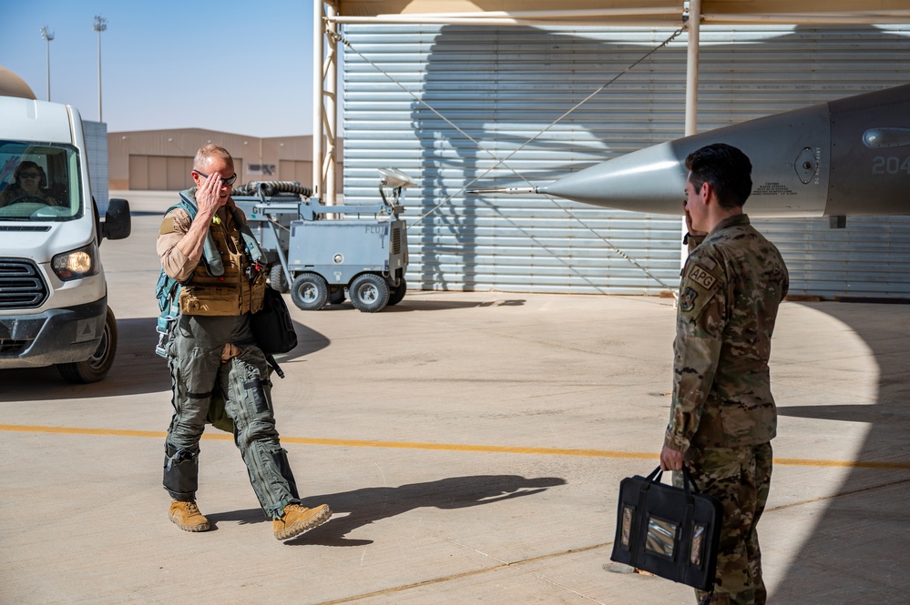 AFCENT commander leads mission-ready airpower during first flight in AOR