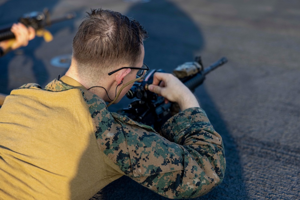 CLB 24, 24th MEU (SOC) BZO Range on USS Wasp (LHD 1)