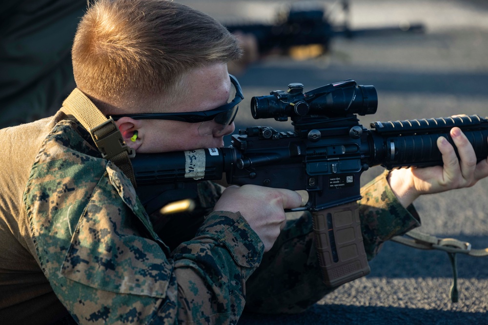 CLB 24, 24th MEU (SOC) BZO Range on USS Wasp (LHD 1)