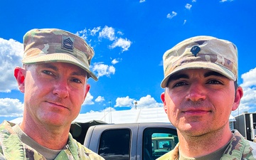 Father and son Florida Guard Soldiers train during XCTC in Camp Shelby