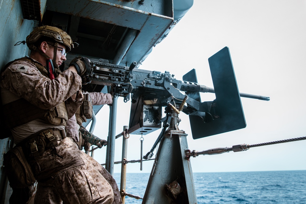 Marines Conduct Live-Fire Exercise Aboard USS Harpers Ferry