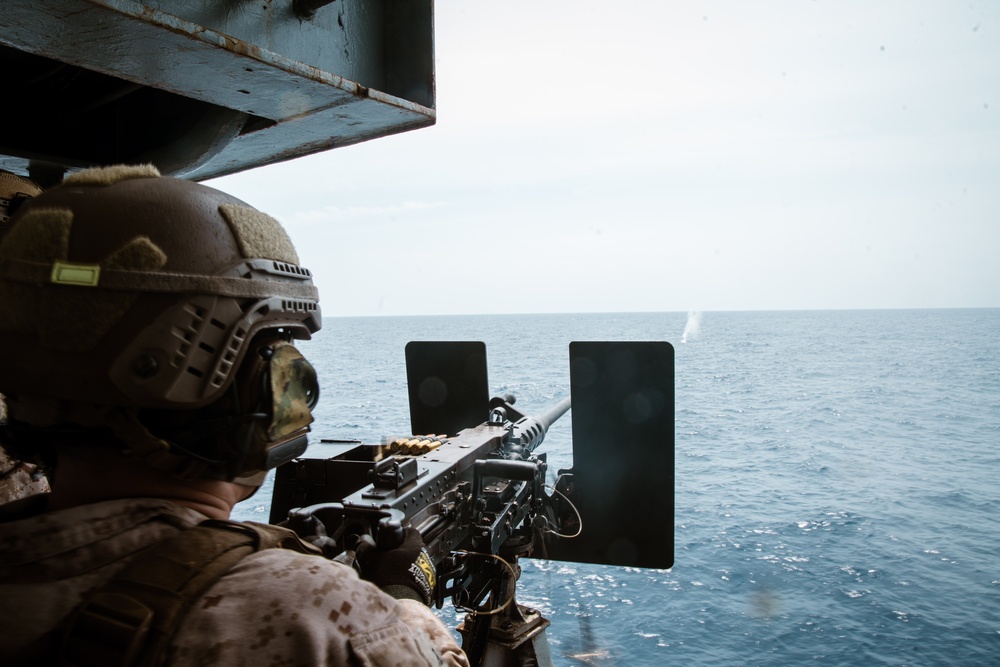 Marines Conduct Live-Fire Exercise Aboard USS Harpers Ferry