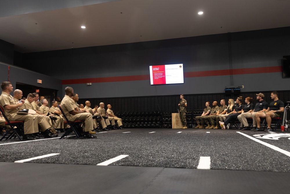 Fleet Master Chief Delbert Terrell Visits 2nd Marine Logistics Group