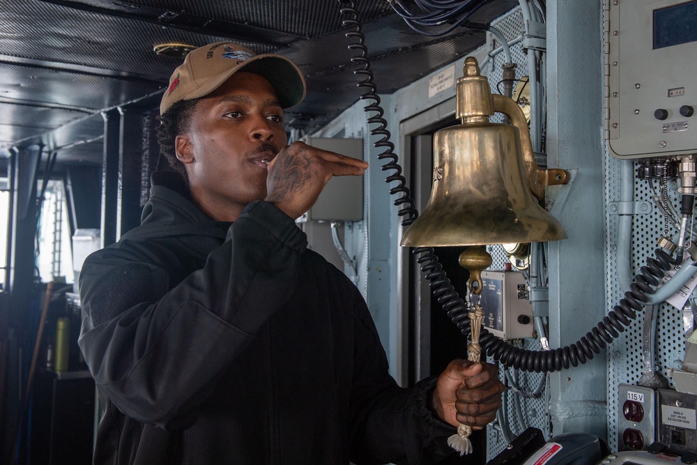 USS Theodore Roosevelt Conducts Routine Bridge Operations