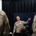 Command Sergeant Major Tully J. Culp briefs soldiers of the 139th Medical Brigade headquarters and headquarters company at Fort Knox, Kentucky July 25, 2024