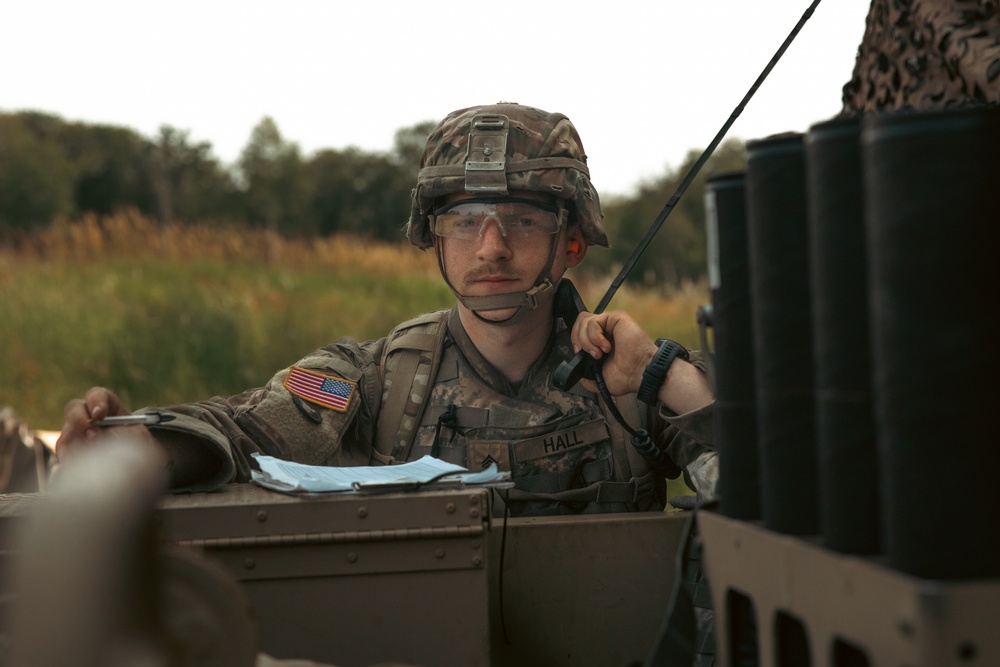 Minnesota Army National Guard indirect fire infantrymen conduct live-fire exercise at Camp Ripley