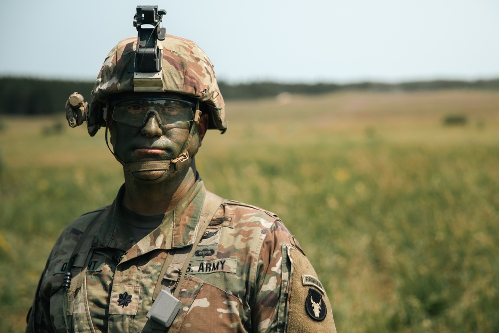 Infantry battalion commander poses for portrait