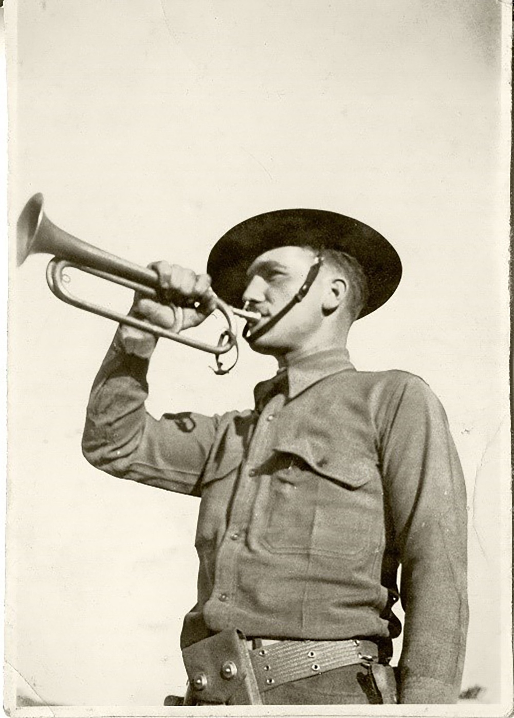 A U.S. Army bugler at the Presidio of Monterey, ca. 1936-1939