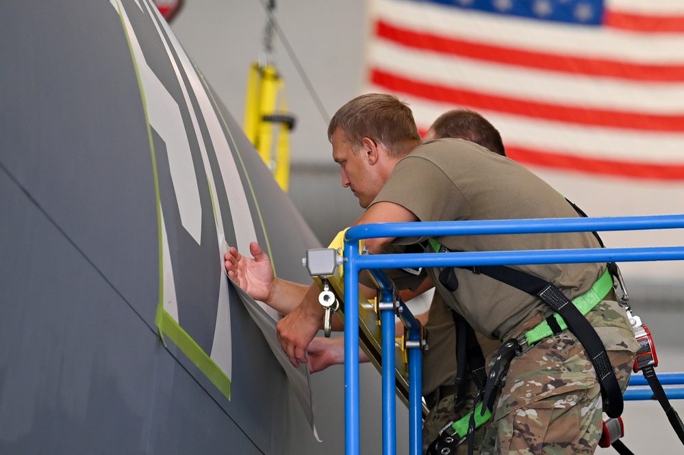 155th Air Refueling Wing  begins heritage paint scheme project