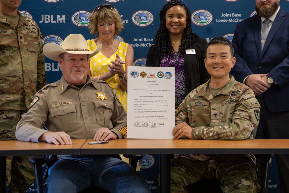 YTC and the Yakima Consortium for Regional Public Safety (YAKCORPS) sign partnership proclamation