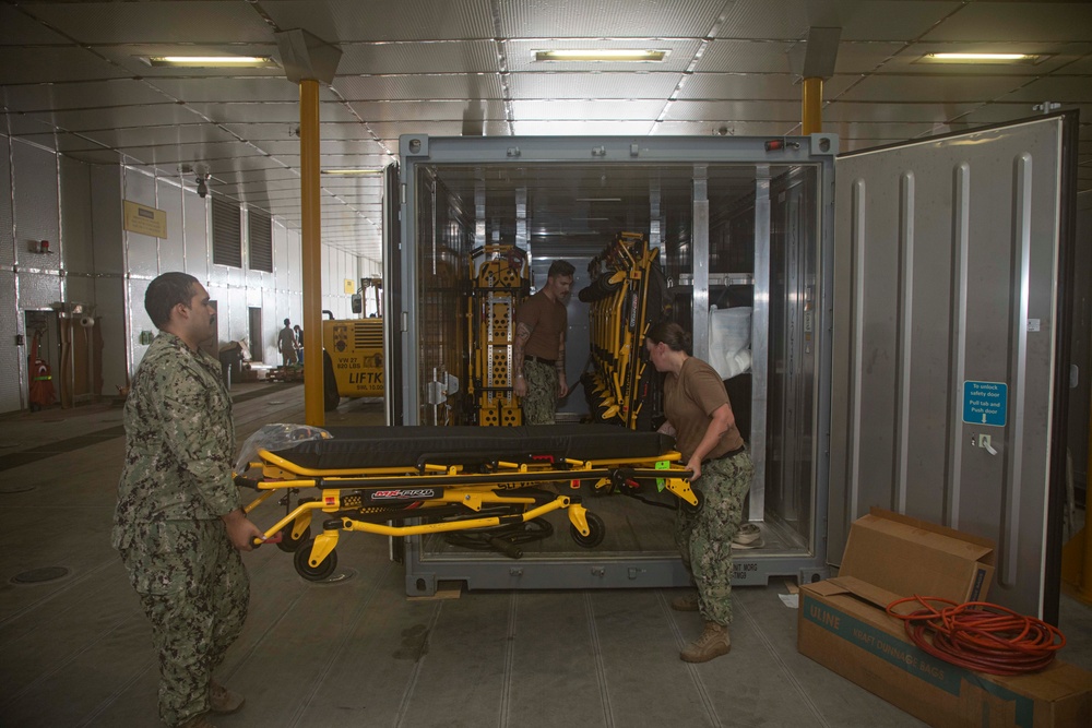 Navy Embarks Expeditionary Medical Unit aboard USNS Cody for Test and Evaluation