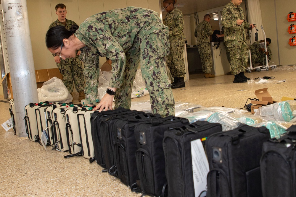 Navy Embarks Expeditionary Medical Unit aboard USNS Cody for Test and Evaluation