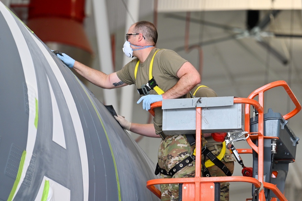 155th Air Refueling Wing  begins heritage paint scheme project