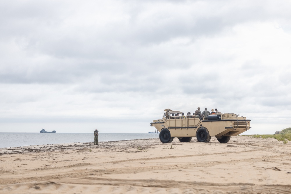 U.S. Marines Conduct Beach Landing During DSCA