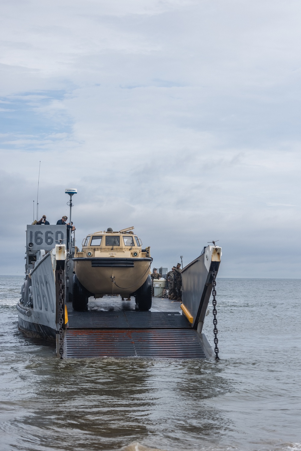 U.S. Marines Conduct Beach Landing During DSCA