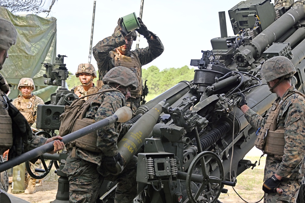 Joint Base McGuire-Dix-Lakehurst – 3 BN 14 Marines live fire artillery exercise – 26, JULY 2024