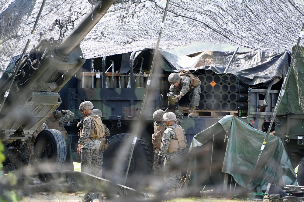 Joint Base McGuire-Dix-Lakehurst – 3 BN 14 Marines live fire artillery exercise – 26, JULY 2024