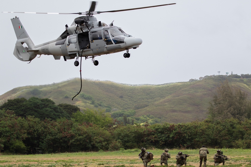 Fast-rope, air assault rehearsal during RIMPAC 2024