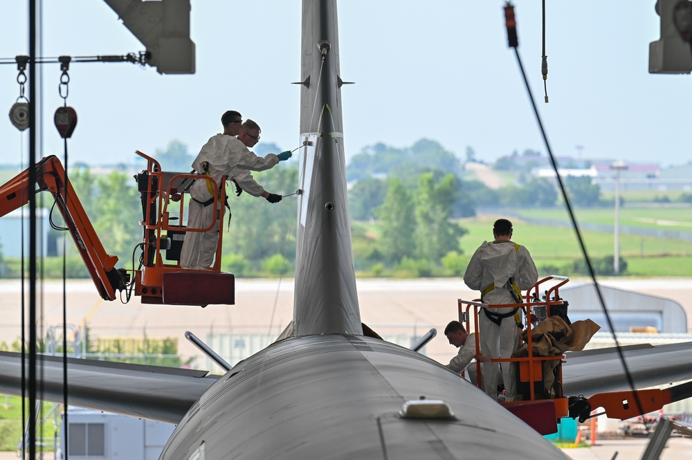 155th Air Refueling Wing  begins heritage paint scheme project