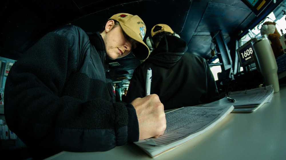 USS Theodore Roosevelt Conducts Routine Operations from the Bridge in the U.S. 5TH Fleet AOO