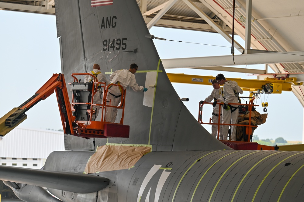 155th Air Refueling Wing  begins heritage paint scheme project