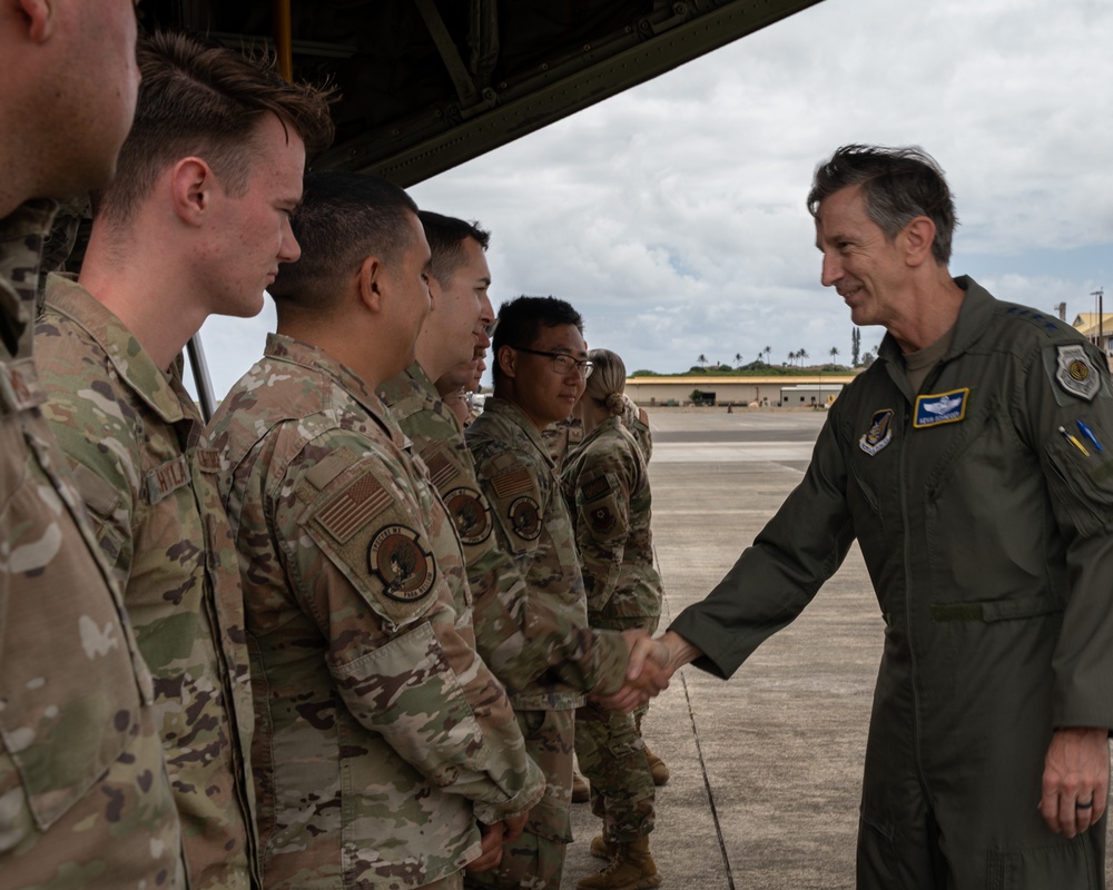 Gen. Schneider greets 27th Special Operations Wing during RIMPAC 2024