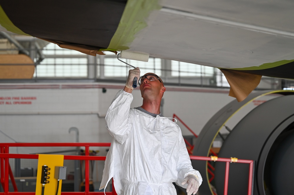 155th Air Refueling Wing  begins heritage paint scheme project