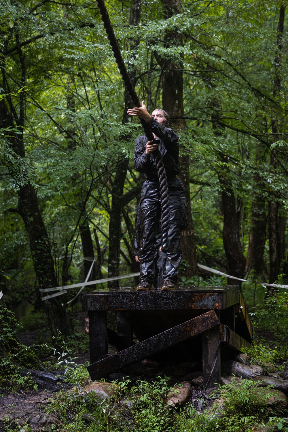 Naval Reserve Officers Training Corps Midshipmen Conduct Endurance Course