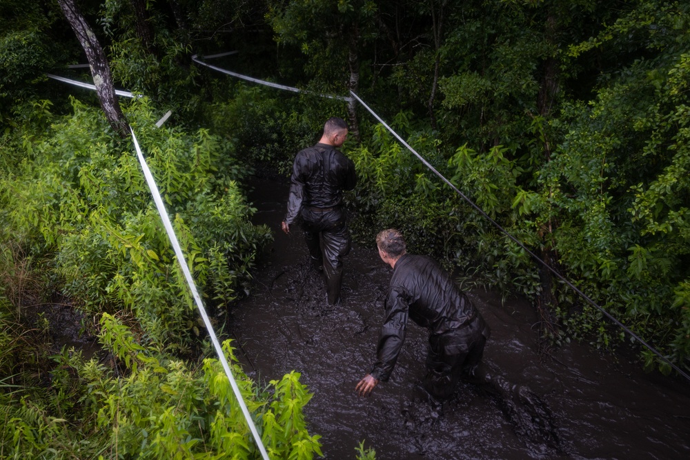 Naval Reserve Officers Training Corps Midshipmen Conduct Endurance Course