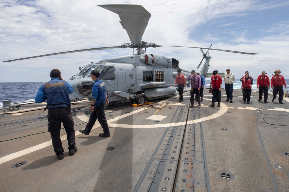 USS Spruance conducts flight operations