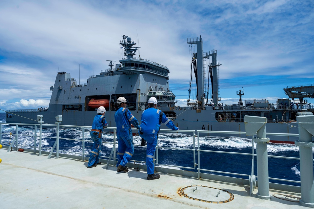 Cargo transfer with His Majesty New Zealand Ship Aotearoa (A11)
