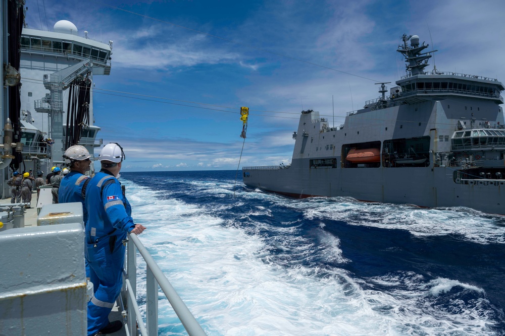 Cargo transfer with His Majesty New Zealand Ship Aotearoa (A11)
