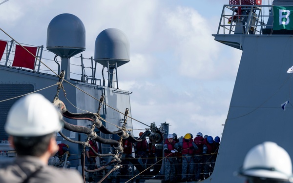 Replenishment at sea with Republic of Korea Ship (ROKS) Chungmagung Yi Sun-Sin (DDH-975)