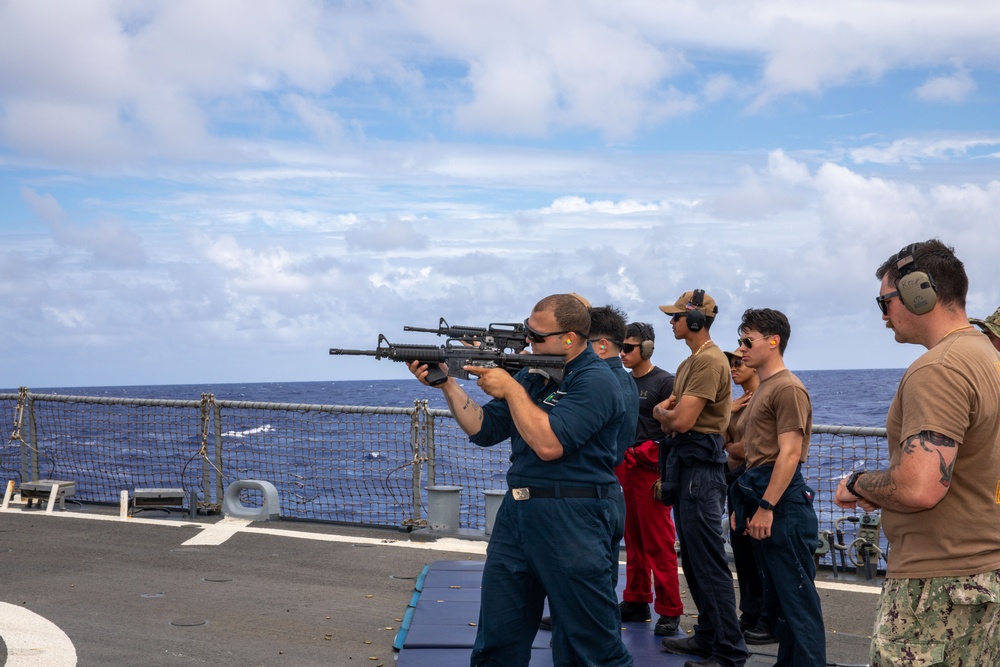 O’Kane Sailors conduct small arms training