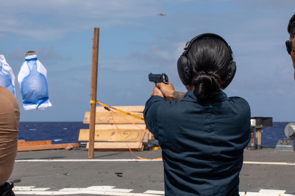 O’Kane Sailors conduct small arms training