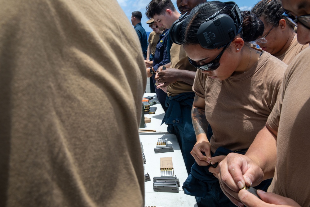 O’Kane Sailors prepare for small arms training