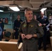 Adm. Steve Koehler tours the USO aboard Abraham Lincoln