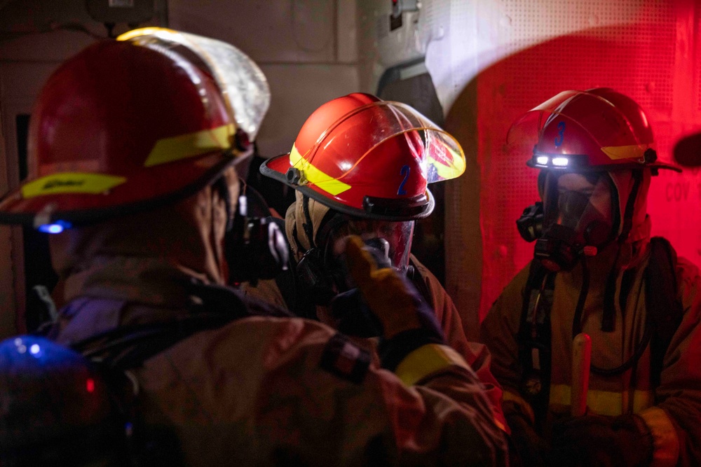 USS Ralph Johnson Conducts General Quarters Drill