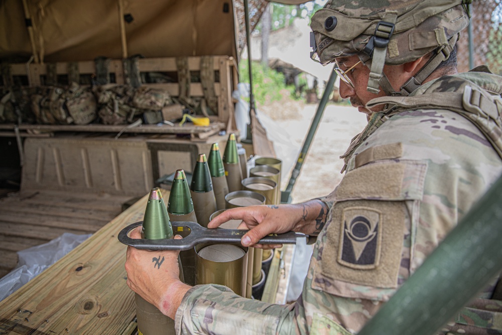 Ammunition Preparation for Field Artillery Live Fire Exercise at XCTC