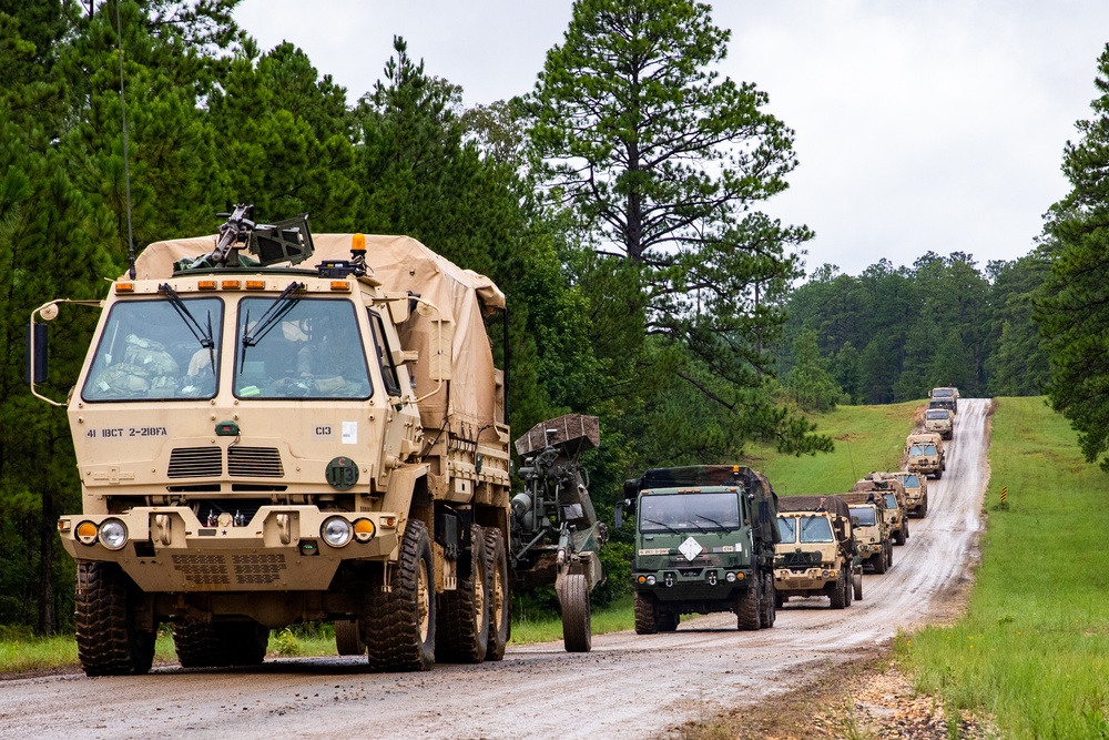 2-218th Field Artillery ‘jumps’ to a new firing location at JRTC 24-09