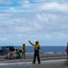 Sailors aboard Nimitz-class aircraft carrier USS Carl Vinson (CVN 70) conduct flight operations.