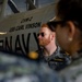Royal Australian Navy Lt. Cal O’Donnell tours the hangar bay aboard Nimitz-class aircraft carrier USS Carl Vinson (CVN 70).