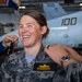 Royal Australian Navy Lt. Cmdr. Eve Parker promotes to the rank of commander aboard Nimitz-class aircraft carrier USS Carl Vinson (CVN 70).
