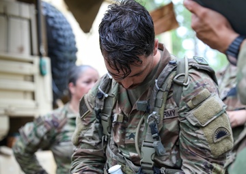 Washington Army National Guard Medics provide medical support to 1st Squadron, 303rd Cavalry regiment during JRTC 24-09.