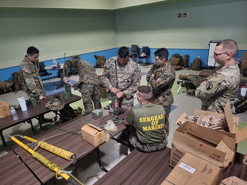 166th Regional Support Group communications section assist U.S. Marine Corps training exercise