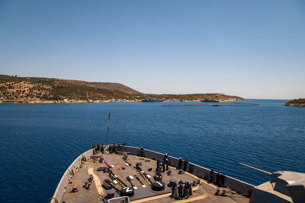 USS New York Arrives In Souda Bay Greece