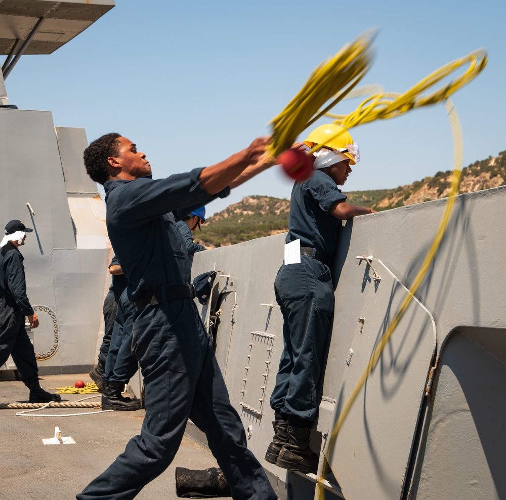 USS New York Arrives In Souda Bay Greece