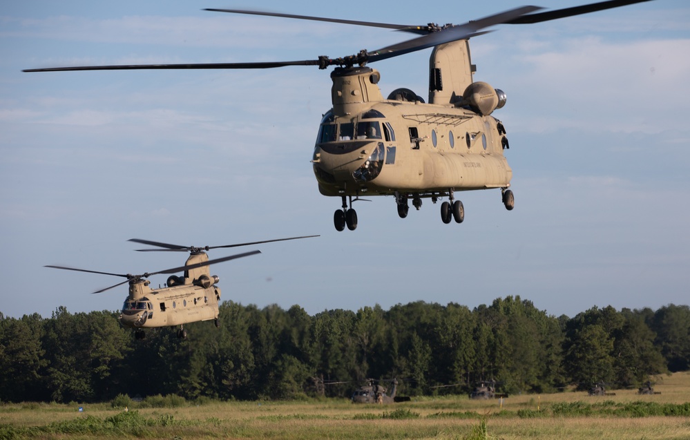 Aviation and infantry units conduct training at XCTC's culminating event