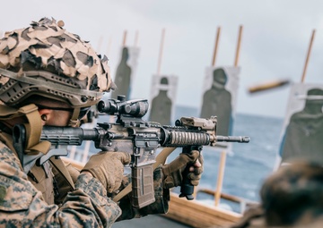Charlie Battery Conducts Deck Shoot Aboard USS Boxer